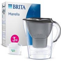 Brita Marella Water Filter Jug Graphite (2.4L) Starter Pack incl. 3x MAXTRA PRO Pure Performance Cartridge in Grey | Size: 1 Pack