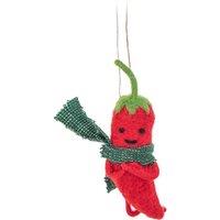 The Alphabet Gift Shop Chilli Felt Christmas Decoration in Red