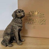 Animal Crackers Retriever Dog Figurine, Leonardo Reflections Bronzed, Gift Boxed in Bronze