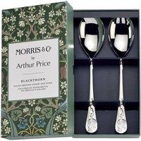 Arthur Price Morris & Co. 'Blackthorn' Pair Of Salad Servers Gift Boxed Cutlery Set in Silver