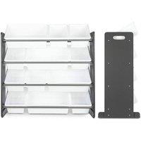 Havendro 4-Tier Kids Toy Storage Unit with 12 Boxes & Drawers