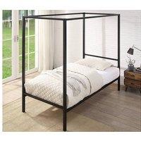 Crazy Price Beds Ltd Chalfont Four Poster Metal Bed in Black | Size: King