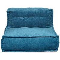 Kaikoo Chenille Quilt Lounger Teal in Turquoise