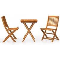 Berkfield Home 3 Piece Folding Garden Dining Set Solid Acacia Wood in Brown