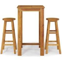 Berkfield Home 3 Piece Garden Bar Set Solid Wood Acacia in Brown