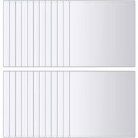 Berkfield Home 48 pcs Mirror Tiles Square Glass in Silver
