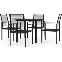 Berkfield Home 5 Piece Garden Dining Set Black