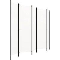 Berkfield Home 5-Panel Room Divider Cream White 250x180 cm