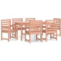 Berkfield Home 7 Piece Garden Dining Set Solid Wood Douglas in Light Tan
