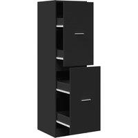 Berkfield Home Apothecary Cabinet Black 40x41x144.5 cm Engineered Wood in Black