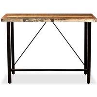 Berkfield Home Bar Table Solid Reclaimed Wood 120x60x107 cm in Brown | Size: 120 x 60 x 107 cm