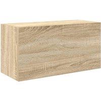 Berkfield Home Bathroom Wall Cabinet Sonoma Oak 60x25x30 cm Engineered Wood in Light Oak | Size: 60 x 25 x 30 cm