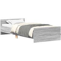 Berkfield Home Bed Frame Grey Sonoma 90x190 cm Single Engineered Wood