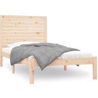 Berkfield Home Bed Frame Solid Wood 90x200 cm in Light Brown