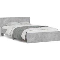 Berkfield Home Bed Frame without Mattress Concrete Grey 120x190 cm Small Double