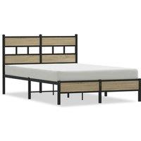 Berkfield Home Bed Frame Frame Sonoma Oak 120x190 cm Small Double Wood in Light Oak