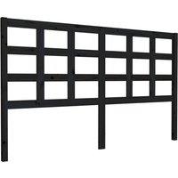 Berkfield Home Bed Headboard Black 165.5x4x100 cm Solid Wood Pine