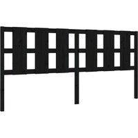 Berkfield Home Bed Headboard Black 205.5x4x100 cm Solid Wood Pine