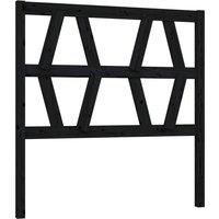 Berkfield Home Bed Headboard Black 96x4x100 cm Solid Wood Pine | Size: 96 x 4 x 100 cm