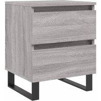 Berkfield Home Bedside Cabinet Grey Sonoma 40x35x50 cm Engineered Wood | Size: 40 x 35 x 50 cm