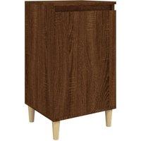 Berkfield Home Bedside Cabinet Brown Oak 40x35x70 cm Engineered Wood | Size: 40 x 35 x 70 cm