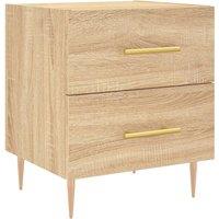 Berkfield Home Bedside Cabinet Sonoma Oak 40x35x47.5 cm Engineered Wood in Tan