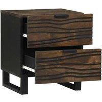Berkfield Home Bedside Table with Drawer Walnut 40 x 33.5 x 46 cm in Brown