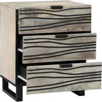 Berkfield Home Bedside Tables with Drawer White & Black 50 x 33 x 60 cm