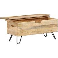 Berkfield Home Chest 90x40x45 cm Solid Mango Wood in Light Brown | Size: 90 x 40 x 45 cm
