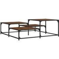 Berkfield Home Coffee Table Brown Oak 107x107x40 cm Engineered Wood | Size: 107 x 107 x 40 cm