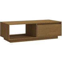 Berkfield Home Coffee Table Honey Brown 110x50x33.5 cm Solid Pinewood
