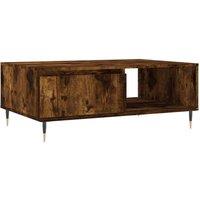 Berkfield Home Coffee Table Smoked Oak 90x60x35 cm Engineered Wood in Brown | Size: 90 x 60 x 35 cm