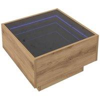 Berkfield Home Coffee Table Artisan oak 50 x 50 x 30 cm Engineered wood in Brown