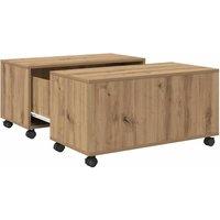 Berkfield Home Coffee Table Artisan oak 75 x 75 x 38 cm Engineered wood in Brown