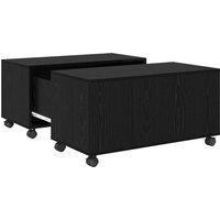 Berkfield Home Coffee Table Black oak 75 x 75 x 38 cm Engineered wood