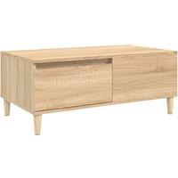 Berkfield Home Coffee Table Sonoma Oak 90x50x36.5 cm Engineered Wood in Light Tan