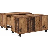 Berkfield Home Coffee Table Old wood 75 x 75 x 38 cm Engineered wood in Brown