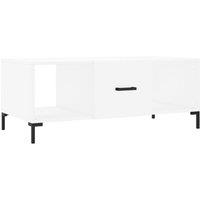 Berkfield Home Coffee Table White 102x50x40 cm Engineered Wood | Size: 102 x 50 x 40 cm
