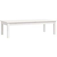 Berkfield Home Coffee Table White 110x50x30 cm Solid Wood Pine | Size: 110 x 50 x 30 cm