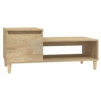 Berkfield Home Coffee Table Sonoma Oak 100x50x45 cm Engineered Wood in Light Brown | Size: 100 x 50 x 45 cm