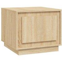 Berkfield Home Coffee Table Sonoma Oak 51x50x44 cm Engineered Wood in Light Brown | Size: 51 x 50 x 44 cm