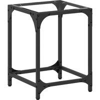 Berkfield Home Coffee Table with Transparent Glass Top 30x30x40 cm Steel | Size: 30 x 30 x 40 cm