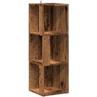 Berkfield Home Corner Cabinet Old Wood 33x33x100 cm Engineered Wood in Brown | Size: 33 x 33 x 100 cm