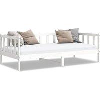 Berkfield Home Day Bed White Solid Pinewood 90x200 cm