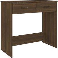 Berkfield Home Desk Brown Oak 80x40x75 cm Engineered Wood | Size: 80 x 40 x 75 cm