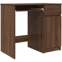 Berkfield Home Desk Brown Oak 86x49x76 cm Engineered Wood | Size: 86 x 49 x 76 cm