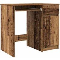 Berkfield Home Desk Old Wood 86x49x76 cm Engineered Wood in Brown | Size: 86 x 49 x 76 cm