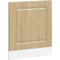 Berkfield Home Dishwasher Panel Kalmar Sonoma Oak 60x1.5x67 cm Engineered Wood in Tan