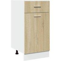 Berkfield Home Drawer Bottom Cabinet Lyon Sonoma Oak 40x46x81.5 cm Engineered Wood in Light Tan