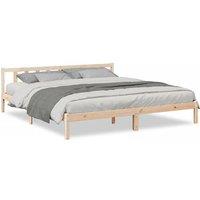 Berkfield Home Extra Long Bed Frame without Mattress 180x220 cm Solid Wood Pine in Natural